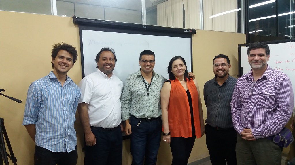 Cristhian Duarte, Fredy Ramírez, Héctor Estigarribia, Antonieta Rojas, Jorge Mello, Christian Schaerer y Santiago Gómez